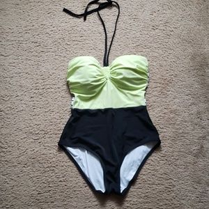 Victoria's secret one piece halter top swim suit L